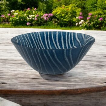 Glass Bowl Aventurine Blue Kiln formed 20cm