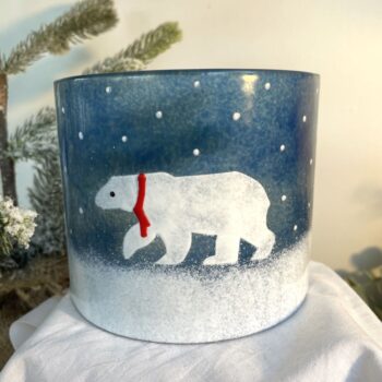 Polar Bear Glass Candle Curve